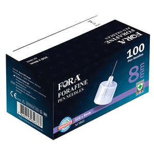 FORAFINE INSULIN PEN NEEDLE 31GX8MM 100