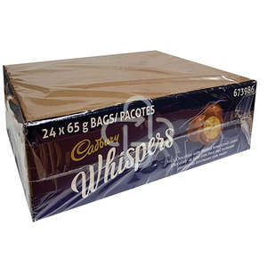 CADBURY WHISPERS MILK CHOC 65G X 24 CA ~