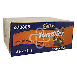 CADBURY TUMBLES SHORTCAKE 65G X  36 ~