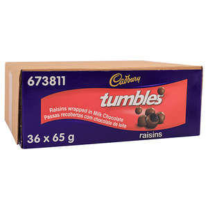 CADBURY TUMBLES  RAISIN 65G X 36  ~