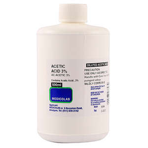 ACETIC ACID 3% 500ML MEDICOLAB