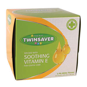 TISSUE TWINSAVER 3PLY VITAMIN E CUBES 1
