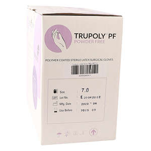 GLOVES TRUPOLY LATEX PF SIZE 7.0  50~