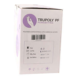 GLOVES TRUPOLY LATEX PF SIZE 8.0 50~