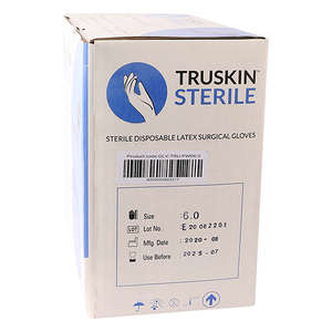 GLOVES TRUSKIN LATEX PWD SIZE 6.0  50~