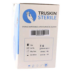 GLOVES TRUSKIN LATEX PWD SIZE 7.5  50~