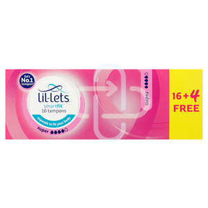 LIL-LETS TAMPON SUPER MED-HEAVY FLOW 20