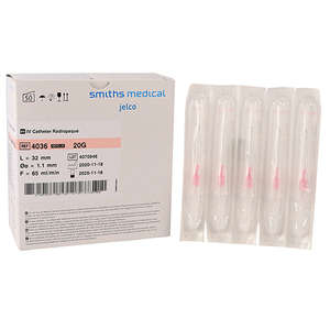 JELCO RADIOPAQUE 20G PINK 50's ~
