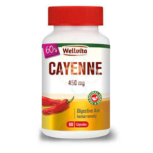 CAYENNE 450MG 60 CAPS WELLVITA