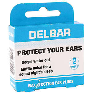 DELBAR WAX & COTTON EAR PLUGS  4