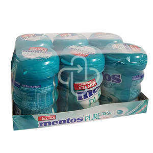 MENTOS GUM CURVY BOTTLE WINTERGREEN 6 ~