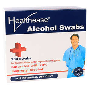 ALCOHOL SWABS HEALTHEASE 200