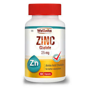 WELLVITA ZINC CHELATE 250MG 60 CAPS