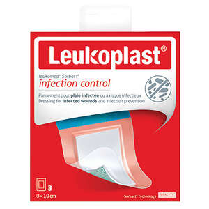 LEUKOPLAST LEUKOMED SORBACT 8X10CM 3~