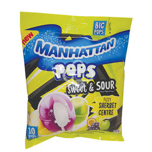 MANHATTAN POPS SWEET & SOUR 210GR