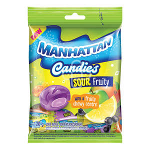 MANHATTAN CANDIES SOUR FRUITY 120GR