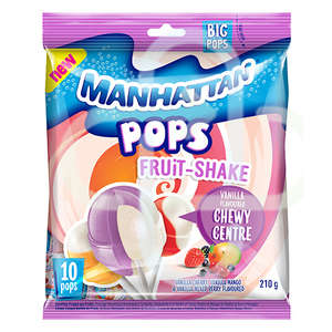 MANHATTAN POPS FRUIT SHAKE 210GR