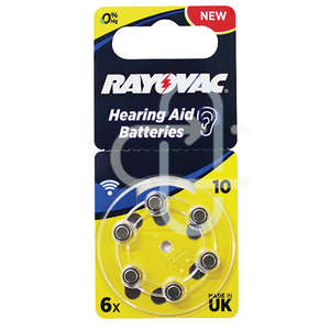 RAYOVAC SIZE 10 HEARING AID BATTERIE 6PK