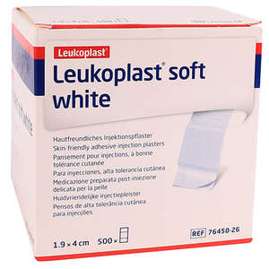 LEUKOPLAST SOFT WHITE 19X40MM 500 INJECT