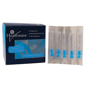 NEEDLE 23GX38MM HEALTHEASE BLUE 100 ~