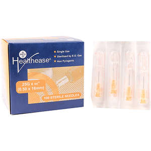 NEEDLE 25GX16MM HEALTHEASE ORANGE 100~