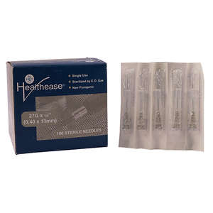 NEEDLE 27GX13MM HEALTHEASE GREY 100~