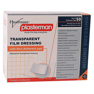 DRESS TRANSP FILM & PAD 10X9CM H/EAS 50~