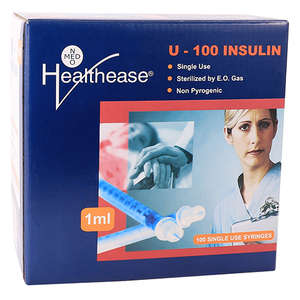 SYRI 1ML INSULIN+ NEEDLE LF 29G H/E 100~
