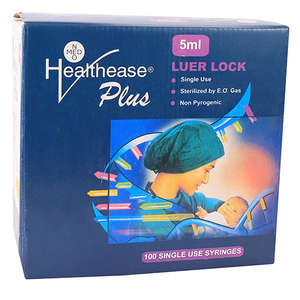 SYRI 5ML L/LOCK 3P LF HEALTHEASE 100~