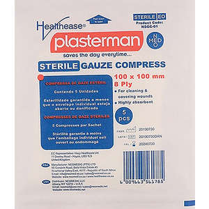 GAUZE 100X100X8PLY STE HEALTHEASE 20X5