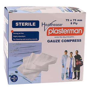GAUZE 75X75X8PLY STE HEALTHEASE 20X5 ~