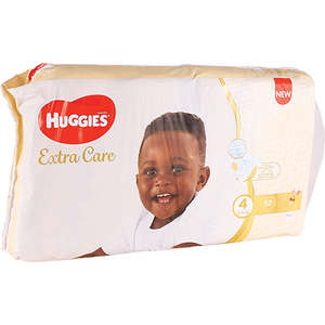 HUGGIES EXTRA CARE SIZE 4 PACK OF 52