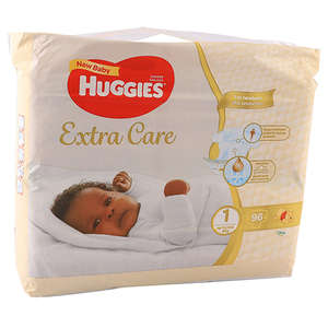 HUGGIES EXTRA CARE SIZE 1 PACK OF 96