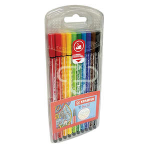 STABILO PEN FIBRE-TIP WALLET 10'S