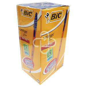 PEN BIC ORANGE FINE BLUE BX 60'S