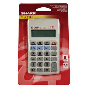 SHARP CALCULATOR EL231 8 DIGIT HAND HELD
