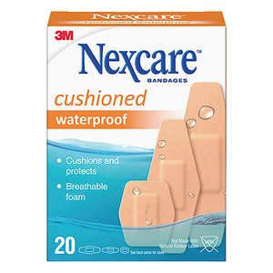 NEXCARE CUSHIONED WATERP ASSTD 20