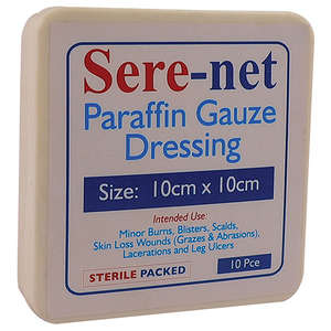 PARAFFIN GAUZE 10CMX10CM SERE-NET 10~