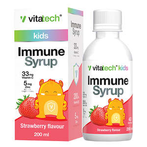 VITATECH KIDS IMMUNE SYR STRWBRY 200ML