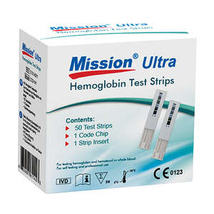 MISSION ULTRA HAEMOGLOBIN TEST STRIPS 50
