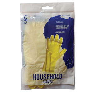 GLOVE LATEX HOUSEHOLD YELLOW L 1Pair