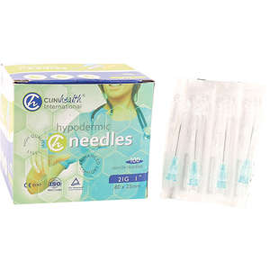 NEEDLE 21Gx25MM CLINIHEALTH GREEN 100~