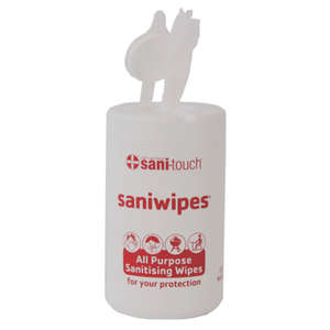 SANITOUCH SANIWIPE CANISTER 150 WIPES