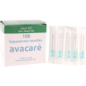 NEEDLE 21GX38MM AVACARE GREEN 100~