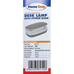 USB RECHARG COLLAPS DESK LAMP/POWER BANK