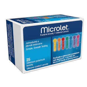 LANCET MICROLET COLOURED 8X25~