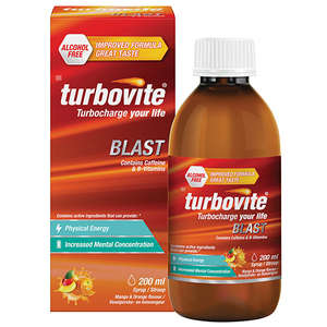 TURBOVITE BLAST ALC FREE SYR 200ML
