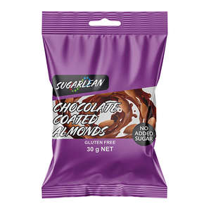 SUGARLEAN CHOC ALMONDS SNACK PACK 30G