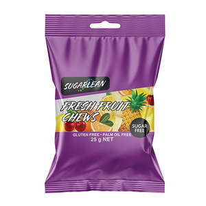 SUGARLEAN FRESH FRUIT CHEW SNACK PKT 25G