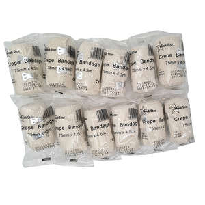 CREPE 75MMX4.5M MEDISTAR BANDAGE 12'S~
